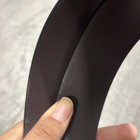 Calvin Klein Women's Belt 42 Inch black elegant chic logo silver leather - Picture 5 of 8